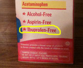 Ibuprofen-free labeling